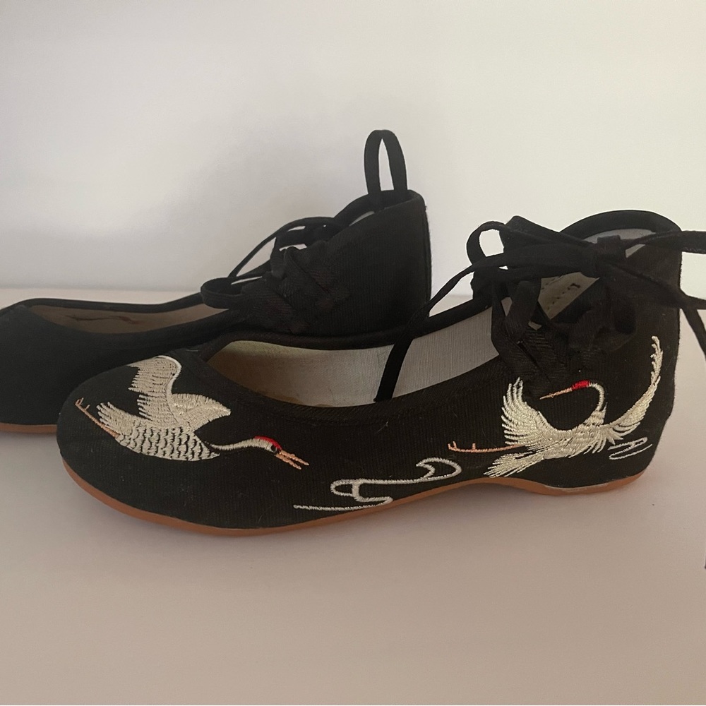 Asian embroidered cloth shoes